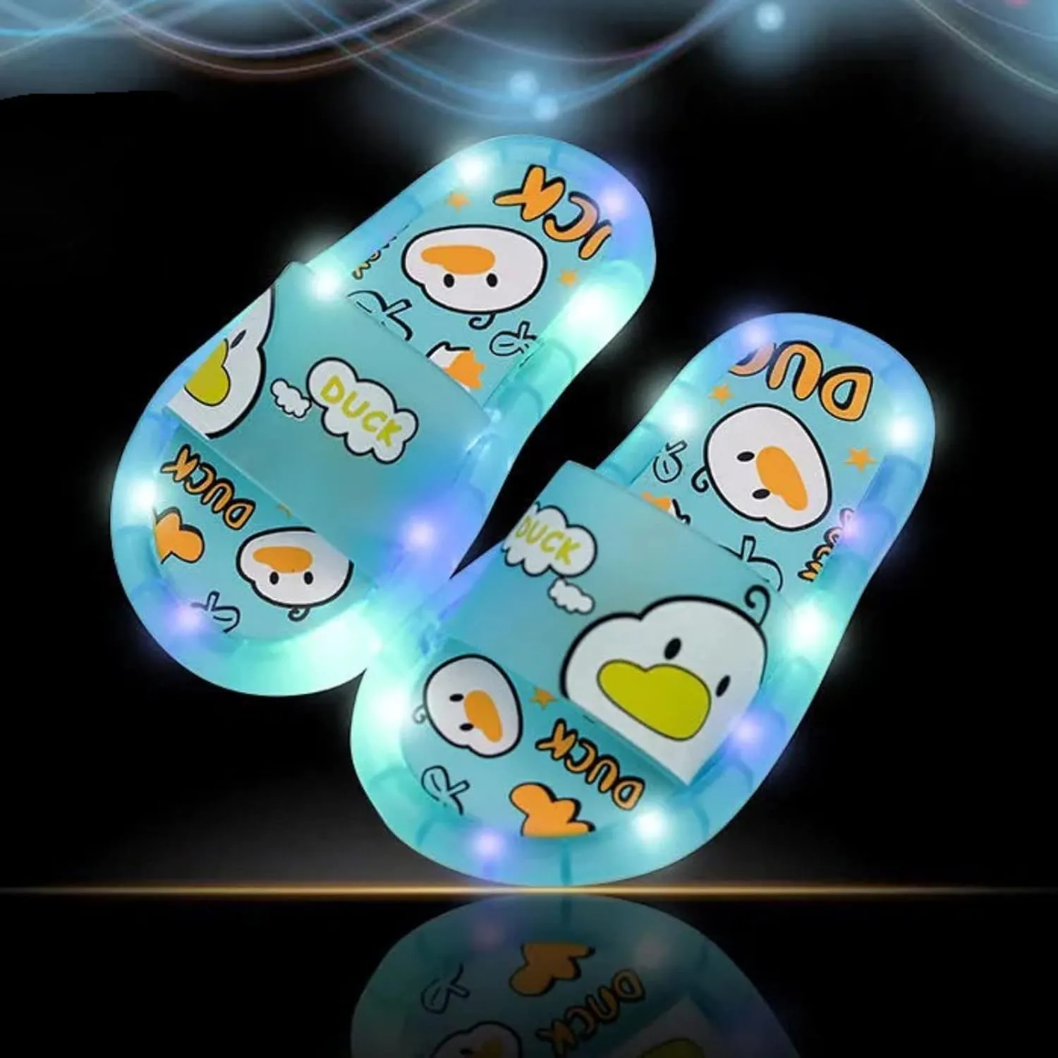 Children Slippers Summer Flashing Lights Cute Baby Animal Cartoon Indoor And Outdoor Home Sandals Kids Slippers Girls
