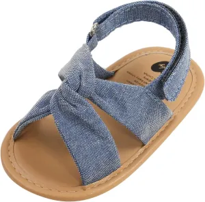 Childrens Flat Wide Sandals Open Toe Adjusted Buckle Strap Shoes Baby Boys Girls Kids Summer Cork Footbed Sandals