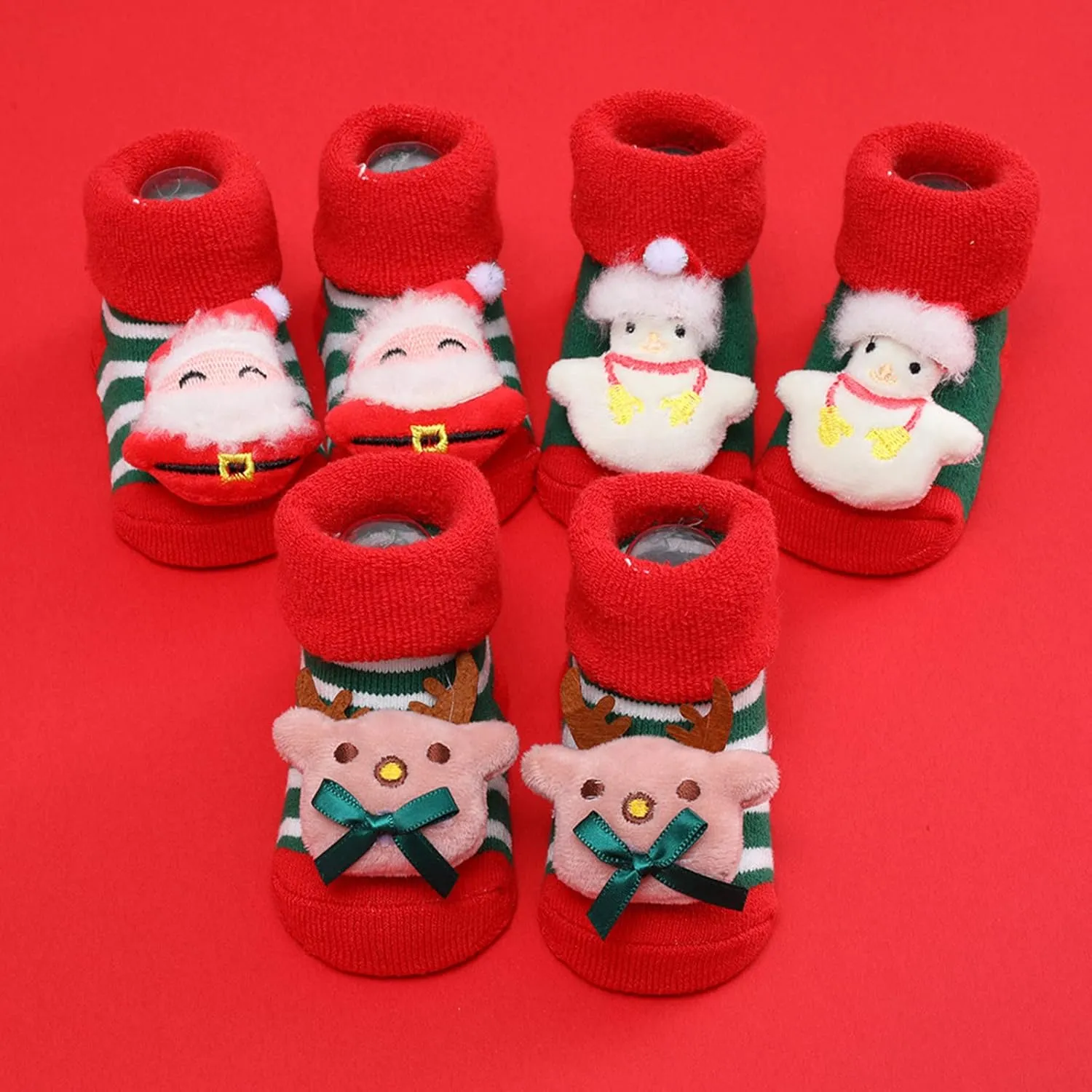 Christmas Baby Socks Toddler Boys Girls Children's Socks Soft Sole Non Slip Toddler Shoes Socks Preemie Socks
