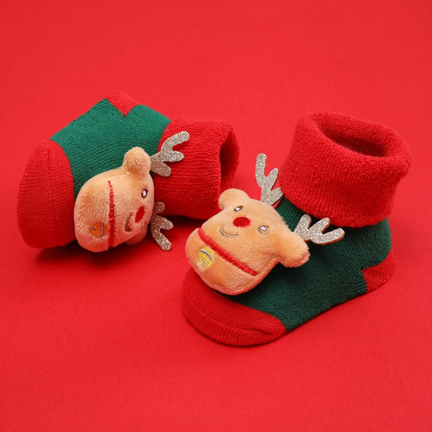 Christmas Baby Socks Toddler Boys Girls Children's Socks Soft Sole Non Slip Toddler Shoes Socks Preemie Socks