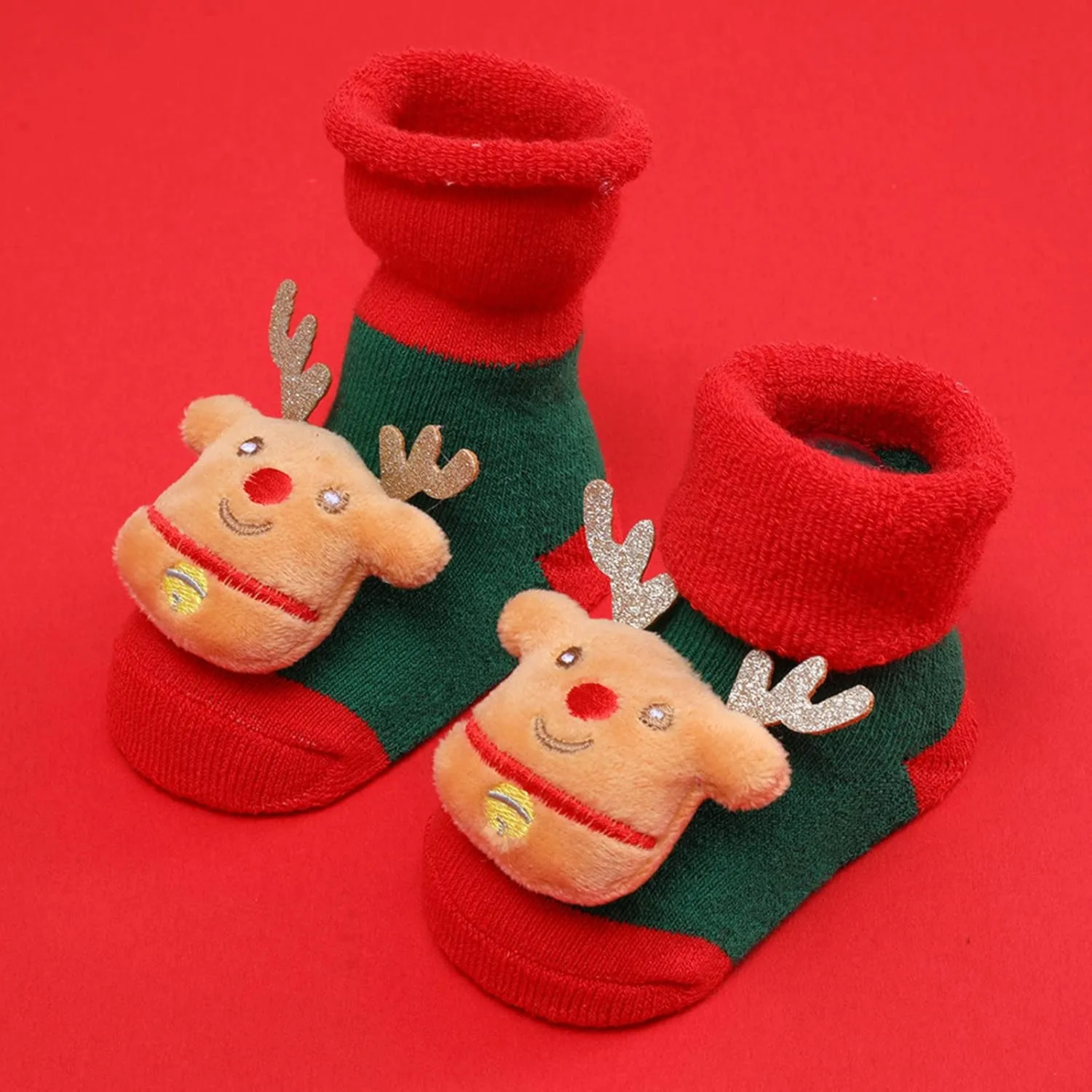 Christmas Baby Socks Toddler Boys Girls Children's Socks Soft Sole Non Slip Toddler Shoes Socks Preemie Socks
