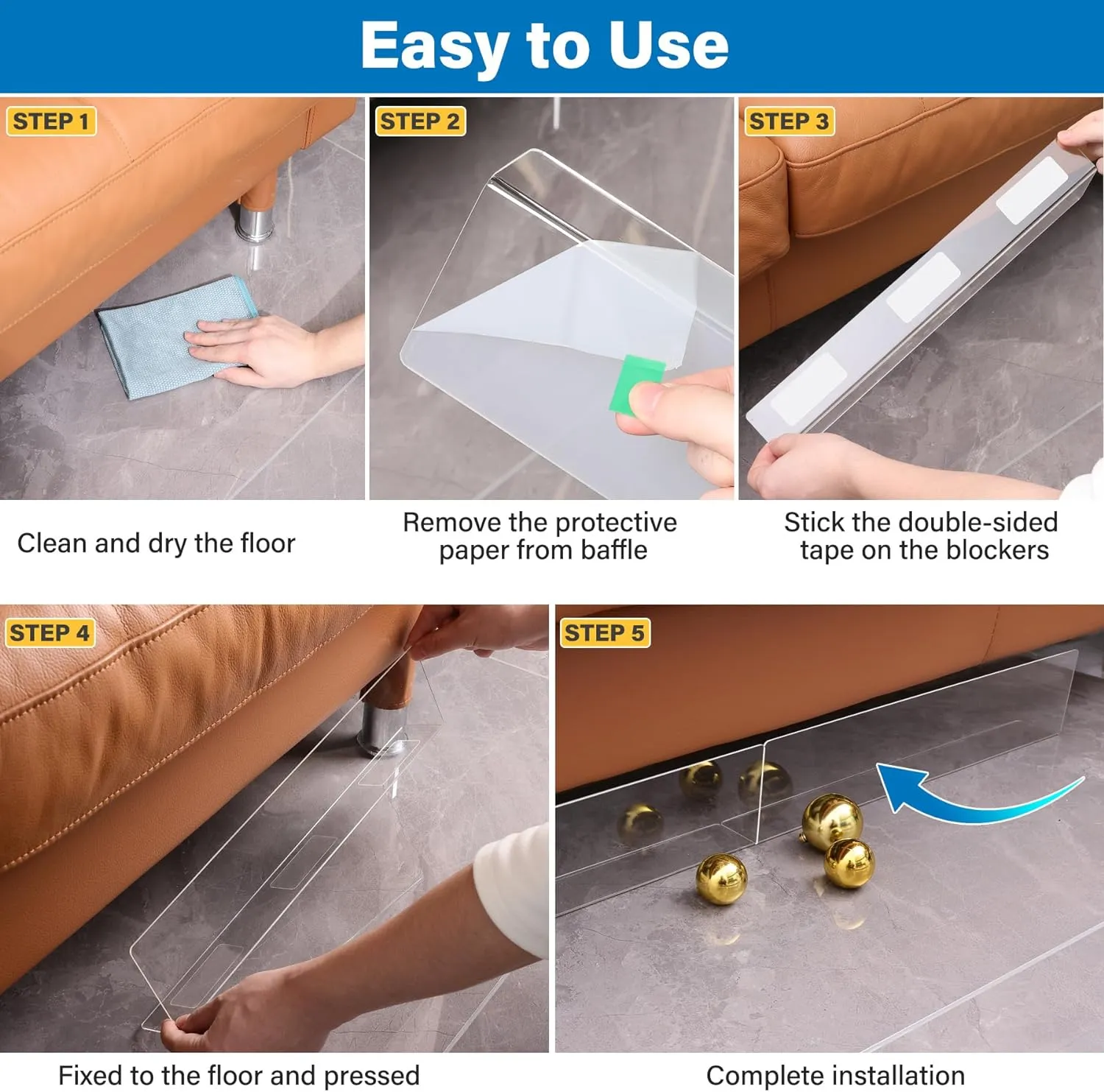Clear Toy Blockers for under Furniture