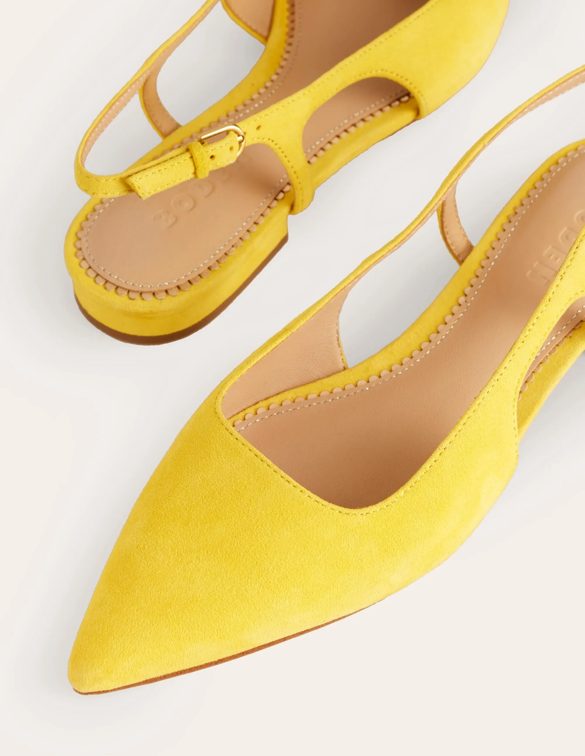Cut Out Slingback Flat-Maximillion Yellow