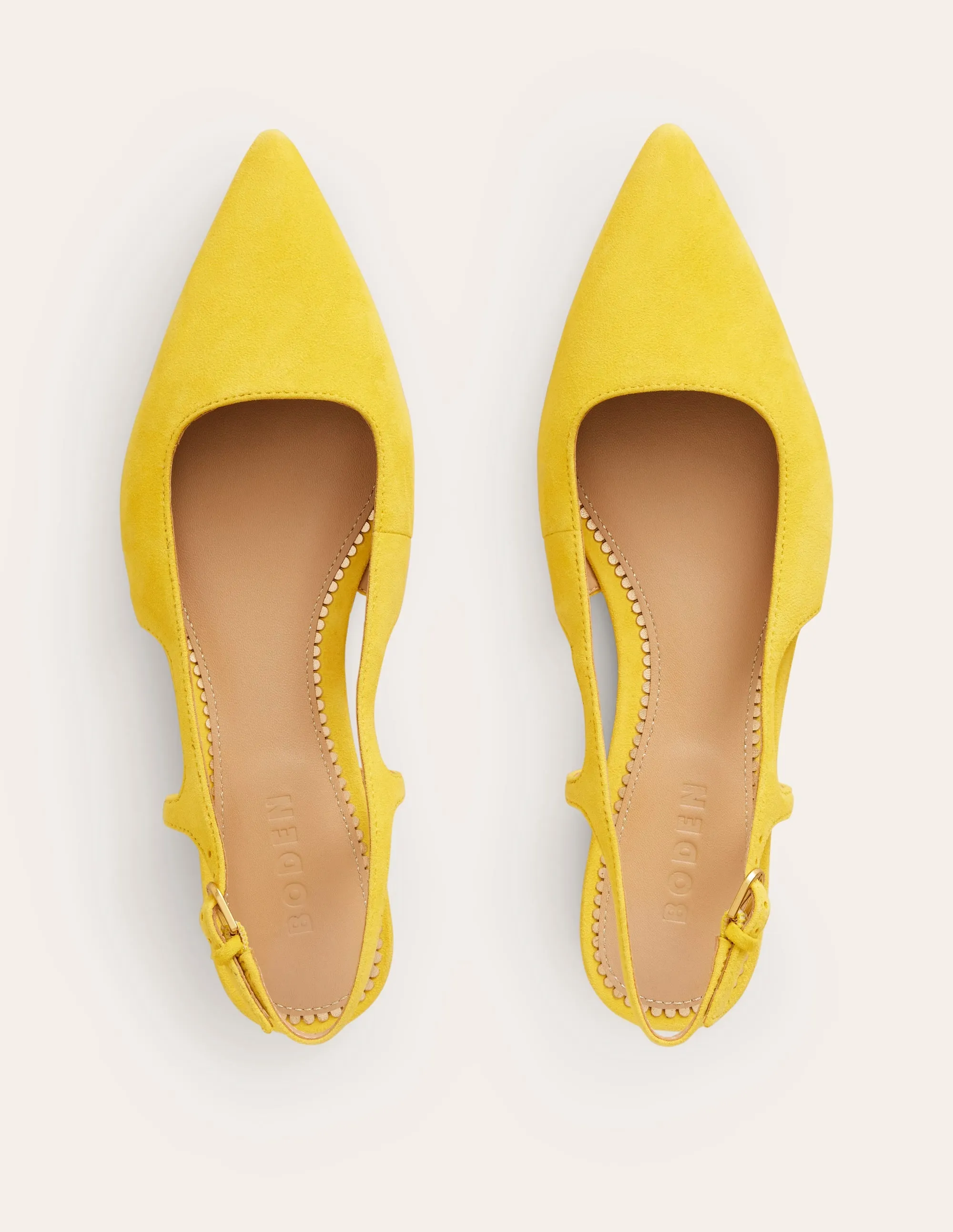 Cut Out Slingback Flat-Maximillion Yellow