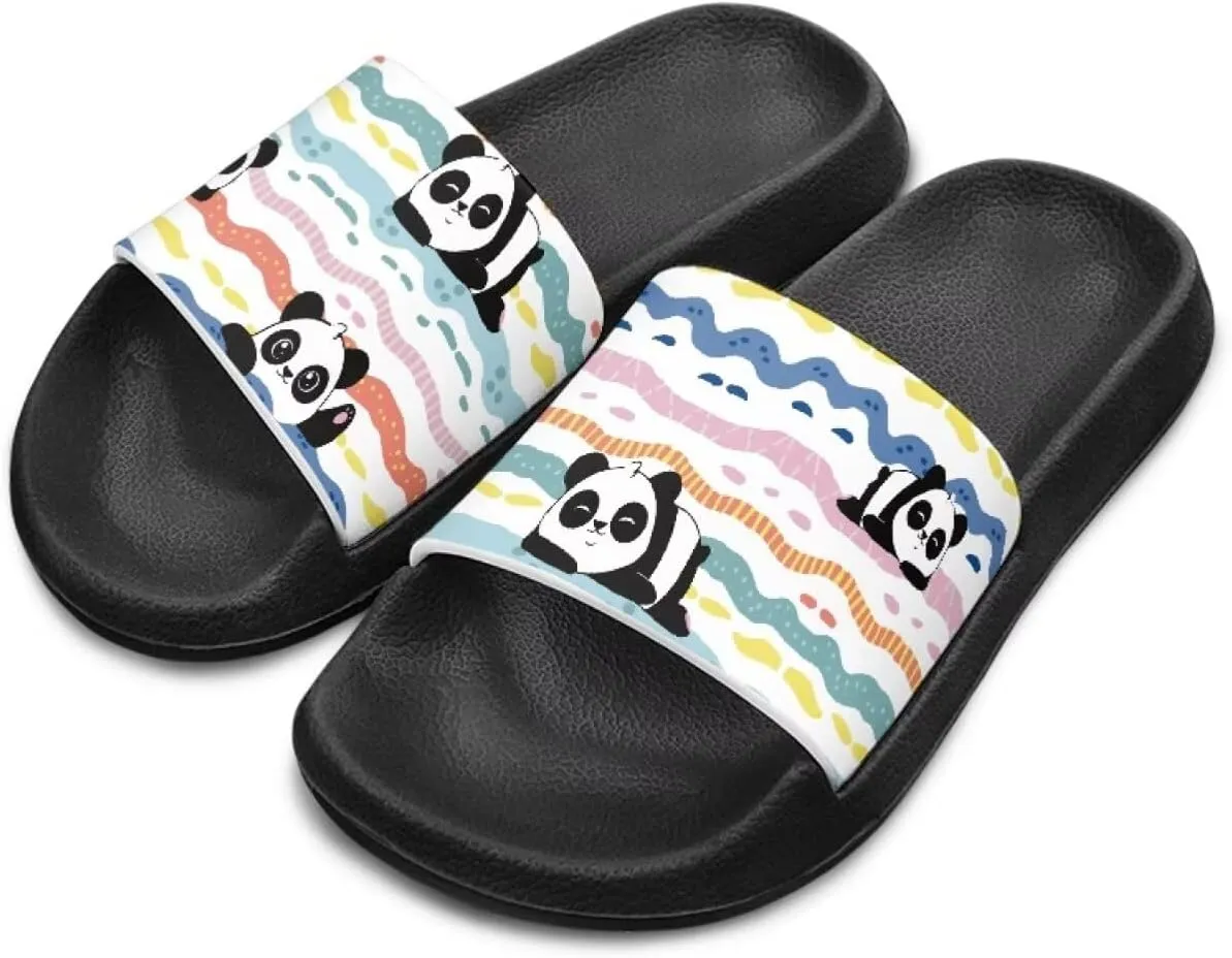 Cute Animals Summer Slippers for Boys Girls Indoor Kids Slide Sandals Comfort Cushion Footbed House Slipper