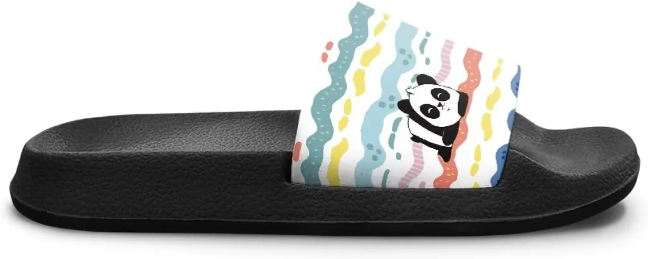Cute Animals Summer Slippers for Boys Girls Indoor Kids Slide Sandals Comfort Cushion Footbed House Slipper