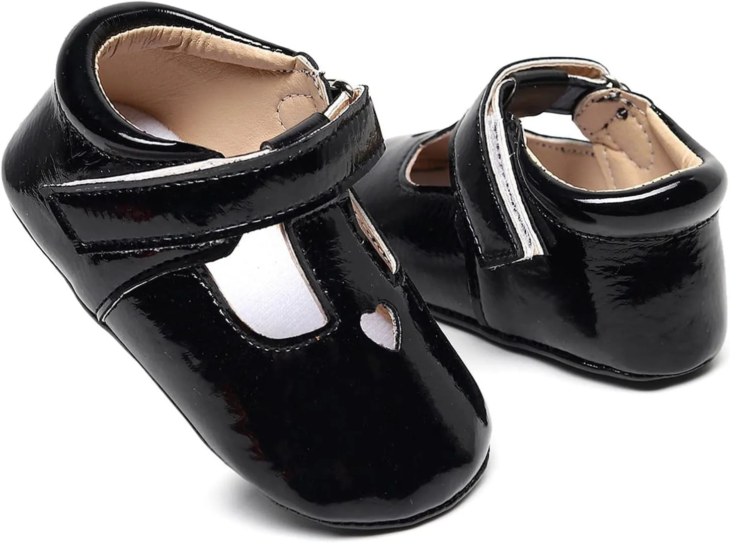 EnJoCho Sport Shoes for Baby Infant Toddler Shoes Soft Sole Non Slip Toddler Floor Shoes Love Breathable Sandals for 0-3Years (Black, 15Months)