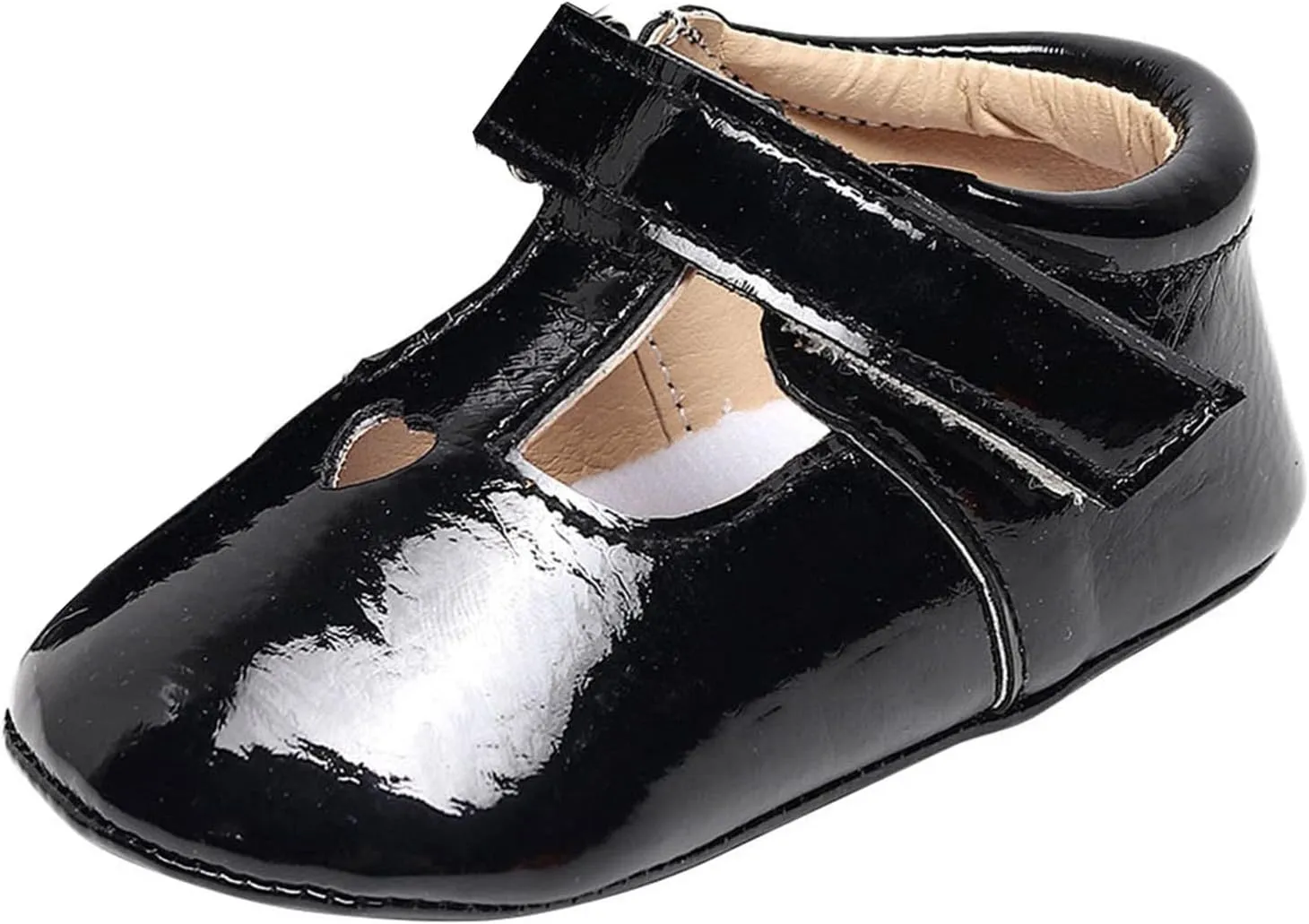 EnJoCho Sport Shoes for Baby Infant Toddler Shoes Soft Sole Non Slip Toddler Floor Shoes Love Breathable Sandals for 0-3Years (Black, 15Months)