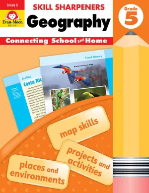Evan-Moor Skill Sharpeners Geography, Grade 5 - Activity Book