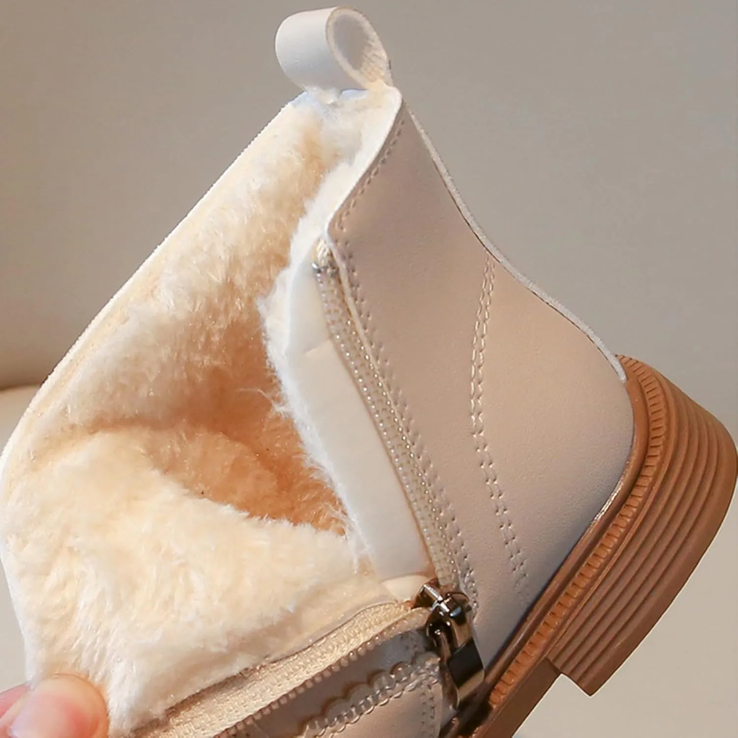 Flower Embroidery Baby Girls Ankle Boots Soft Sole Western Cowboy Booties Comfy Fleece Warm Pre-Walkers Shoes