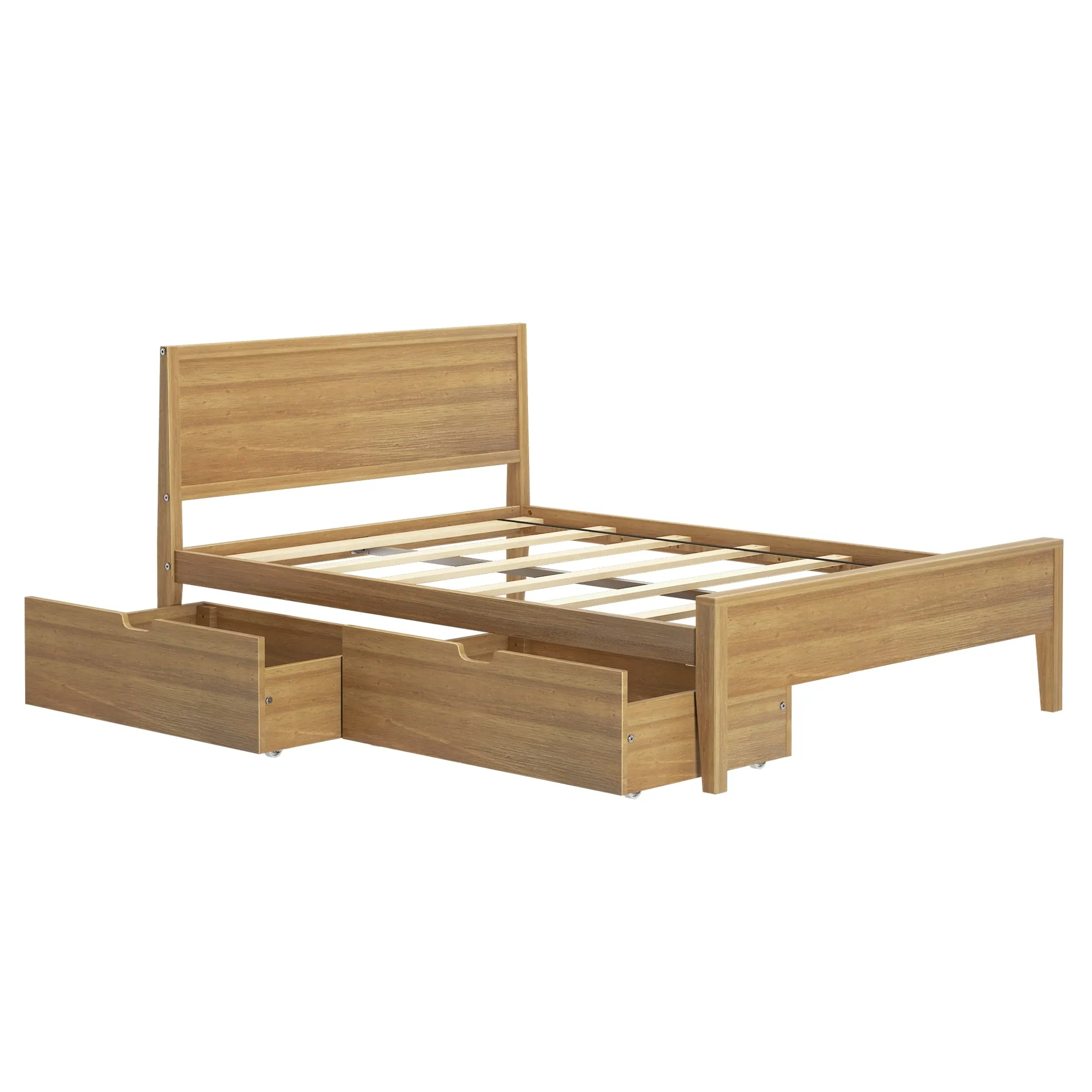 Full Panel Bed With Storage Drawers