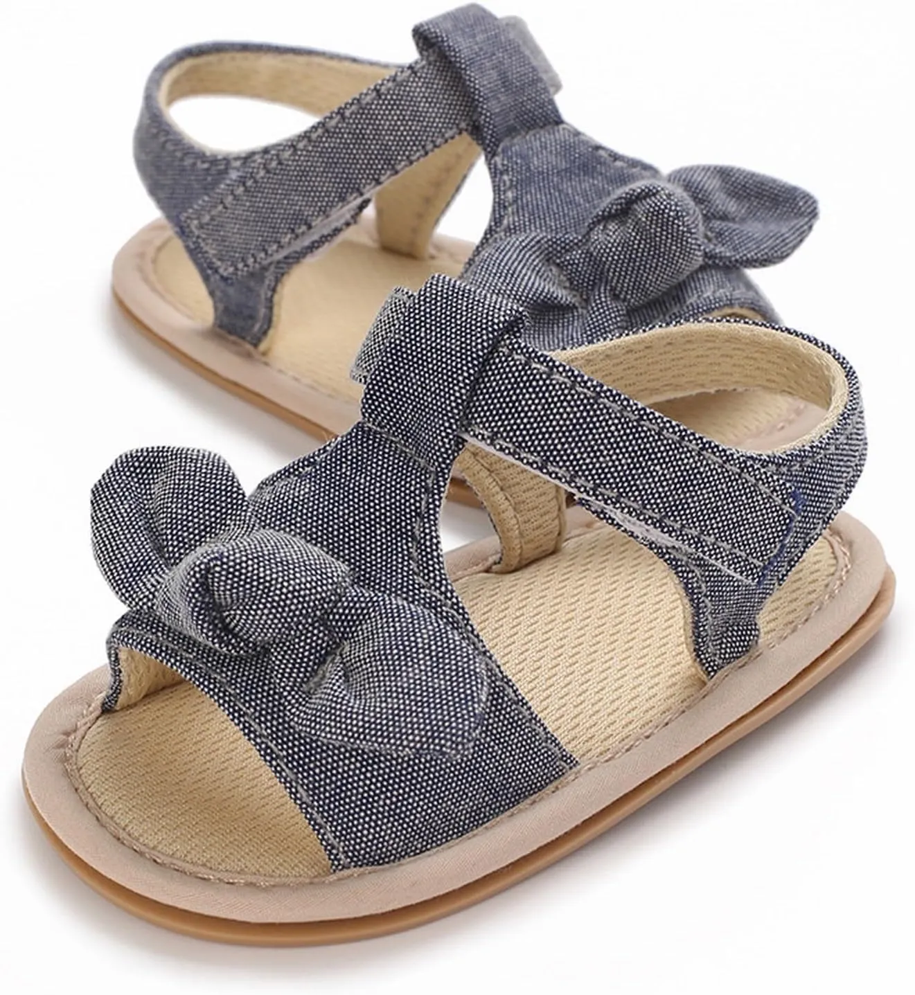 girl sandal size 2 Ruffle Bowknot Premium Soft Sole Anti Slip Open Toe Breathable Summer Outdoor Flat Shoes For Summer