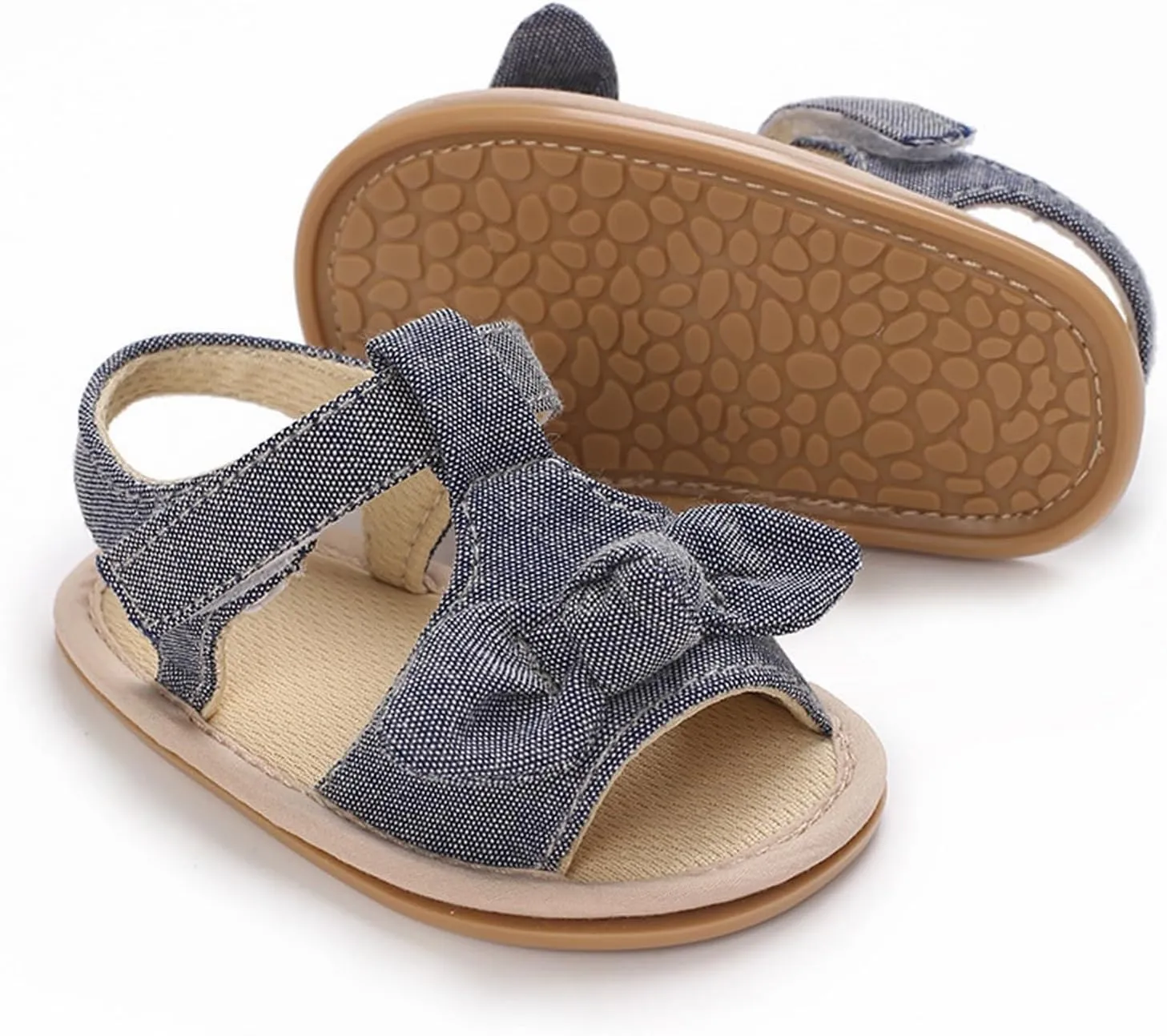 girl sandal size 2 Ruffle Bowknot Premium Soft Sole Anti Slip Open Toe Breathable Summer Outdoor Flat Shoes For Summer