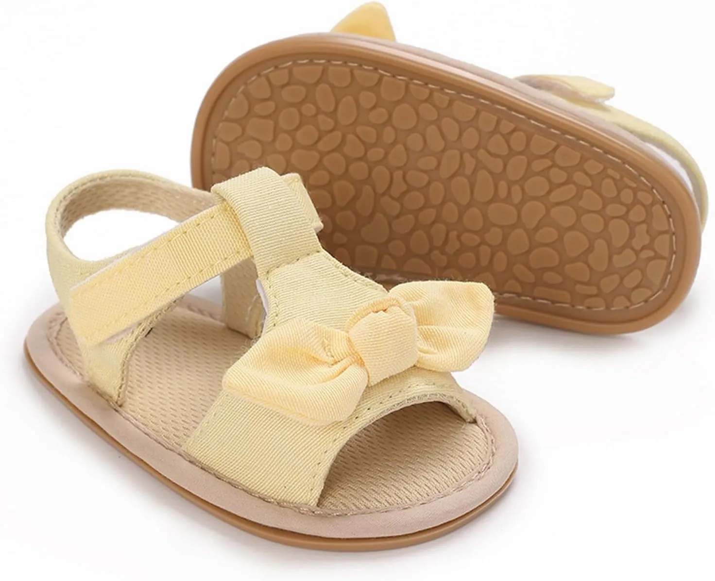 girl sandal size 2 Ruffle Bowknot Premium Soft Sole Anti Slip Open Toe Breathable Summer Outdoor Flat Shoes For Summer