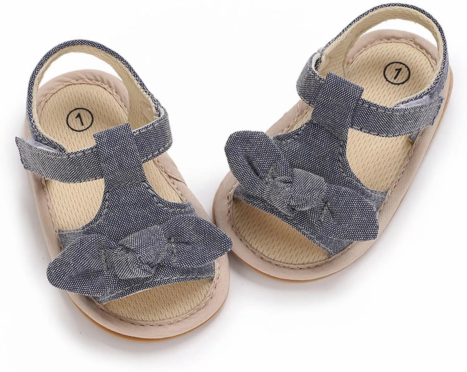 girl sandal size 2 Ruffle Bowknot Premium Soft Sole Anti Slip Open Toe Breathable Summer Outdoor Flat Shoes For Summer