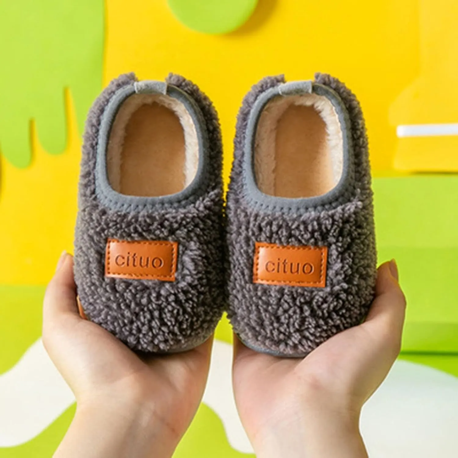 Girl Shoes for Toddlers Childrens Girl Cotton Shoes Solid Color Fashion Soft Sole Winter Hot Chocolate Toddler Shoes