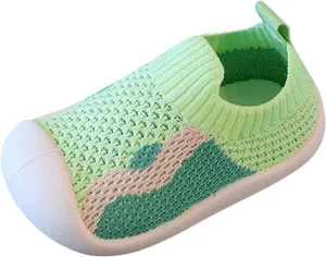 Girls Boys Kids Leisure Shoes Mesh Soft Bottom Breathable Slip On Sport Shoes Socks Shoes Size 6 Wide Toddler Shoes