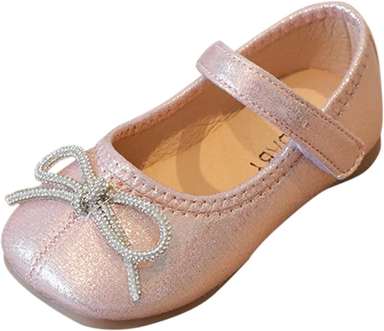 Girls Casual Shoes Thick Sole Round Toe Buckle Dress Shoes Dance Stage Shoes Children Bowknot Girl Fall Boots Size 11