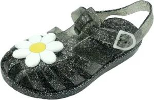 Girls Kids Jelly Soft Sandals Flower Pep Toe Adjusted Strap Summer Water Shoes Baby Toddler Shower Funny Sandals