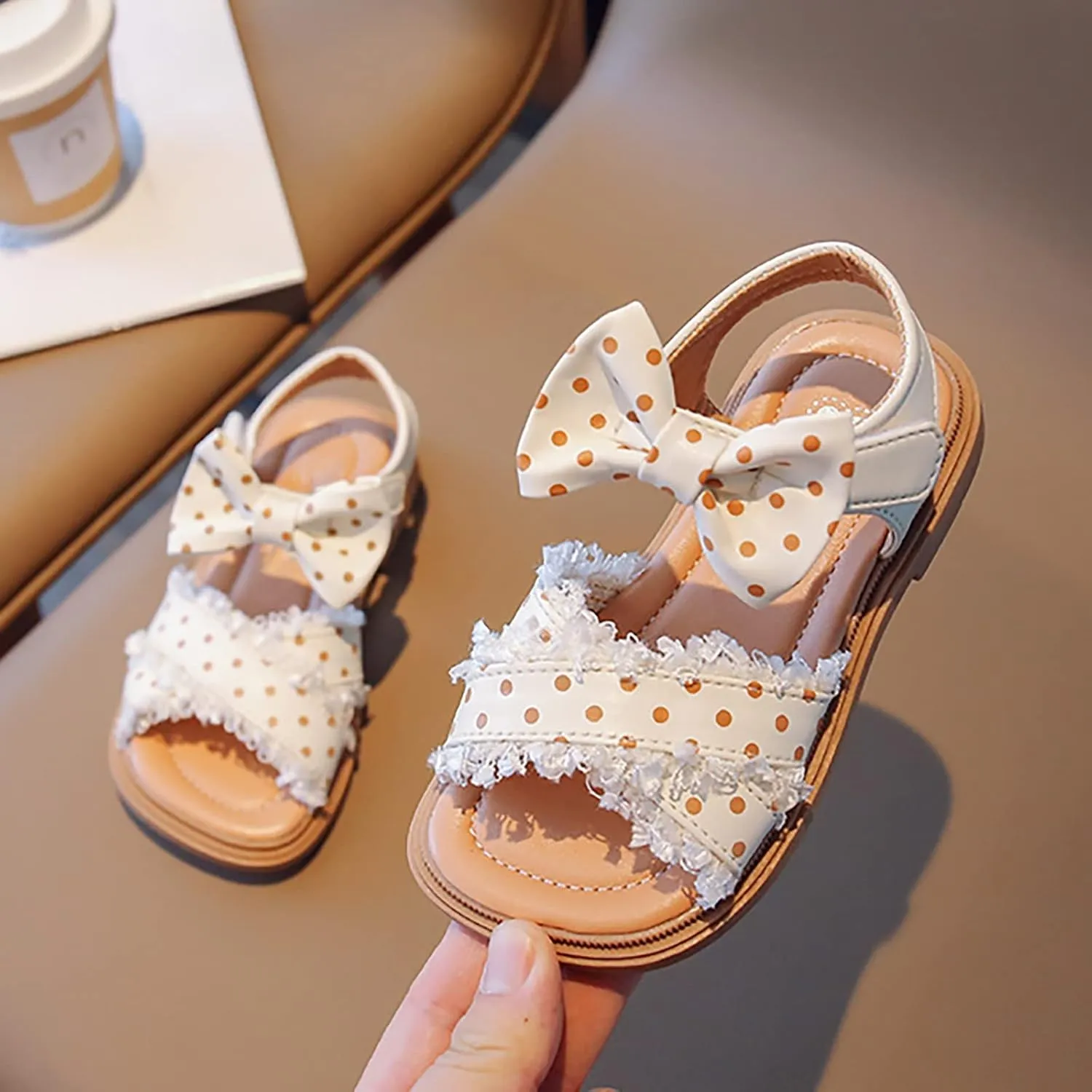 Girls' Sandals Summer Korean Edition Children's Shoes Girls' Bow Soft Sole Princess Shoes Baby Shoes Kids Cleats