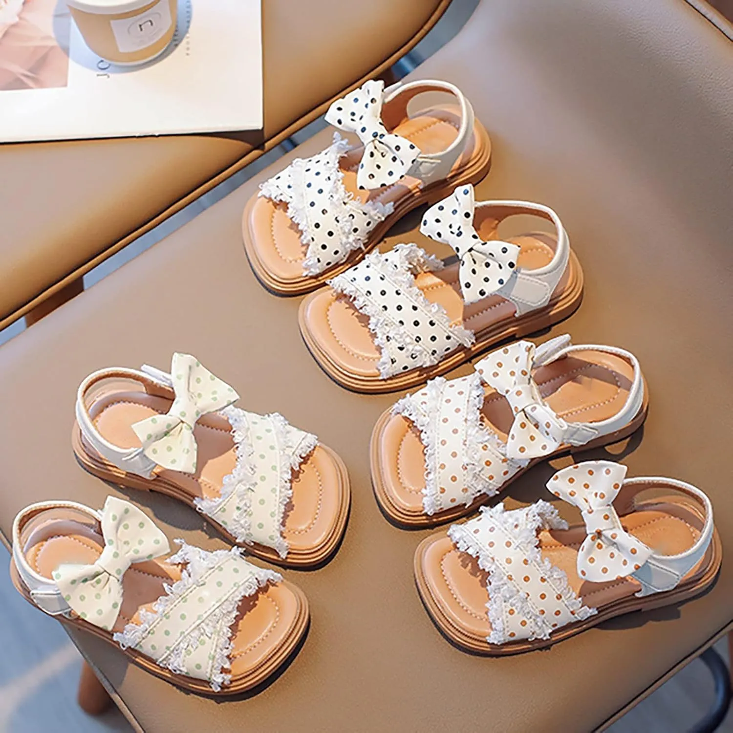 Girls' Sandals Summer Korean Edition Children's Shoes Girls' Bow Soft Sole Princess Shoes Baby Shoes Kids Cleats