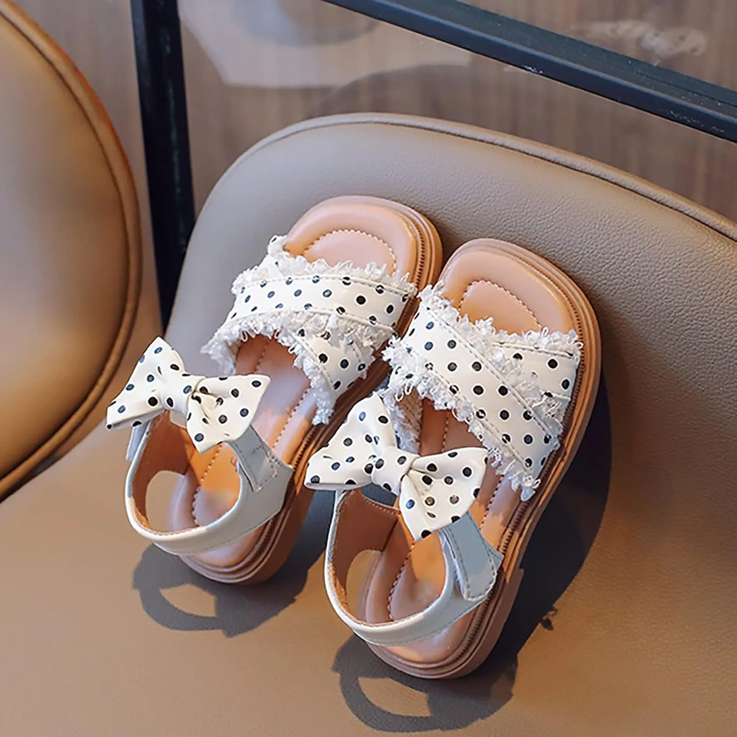 Girls' Sandals Summer Korean Edition Children's Shoes Girls' Bow Soft Sole Princess Shoes Baby Shoes Kids Cleats