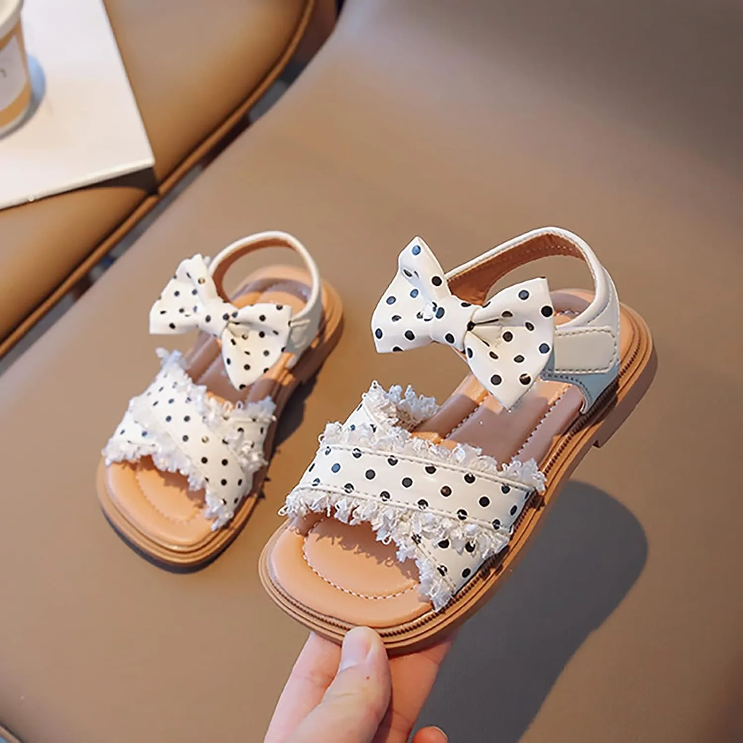 Girls' Sandals Summer Korean Edition Children's Shoes Girls' Bow Soft Sole Princess Shoes Baby Shoes Kids Cleats