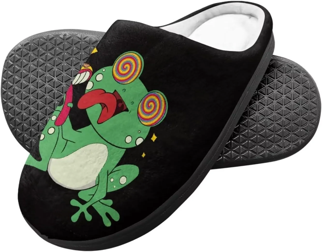 Howilath Boys Girls Warm Slippers Animals Print Kids Winter Indoor Household Shoes