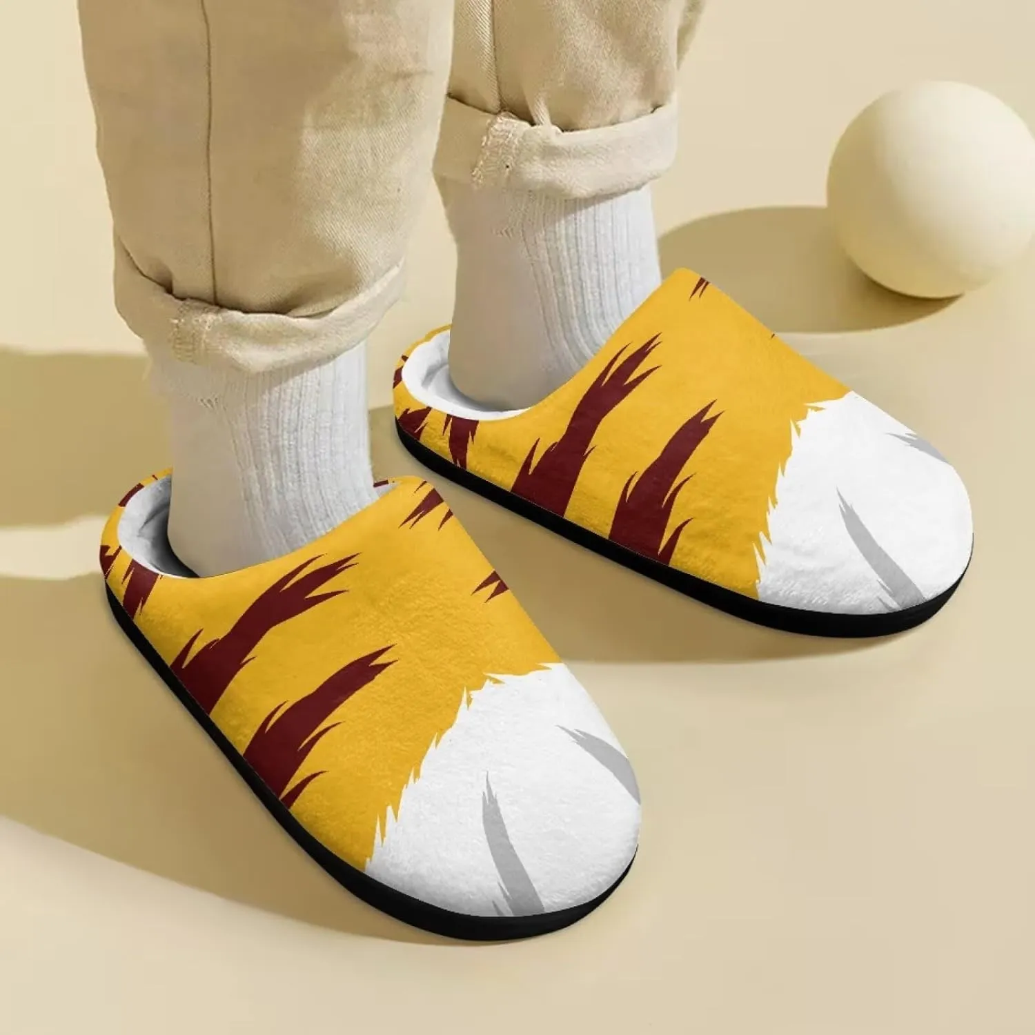 Howilath Boys Girls Warm Slippers Animals Print Kids Winter Indoor Household Shoes