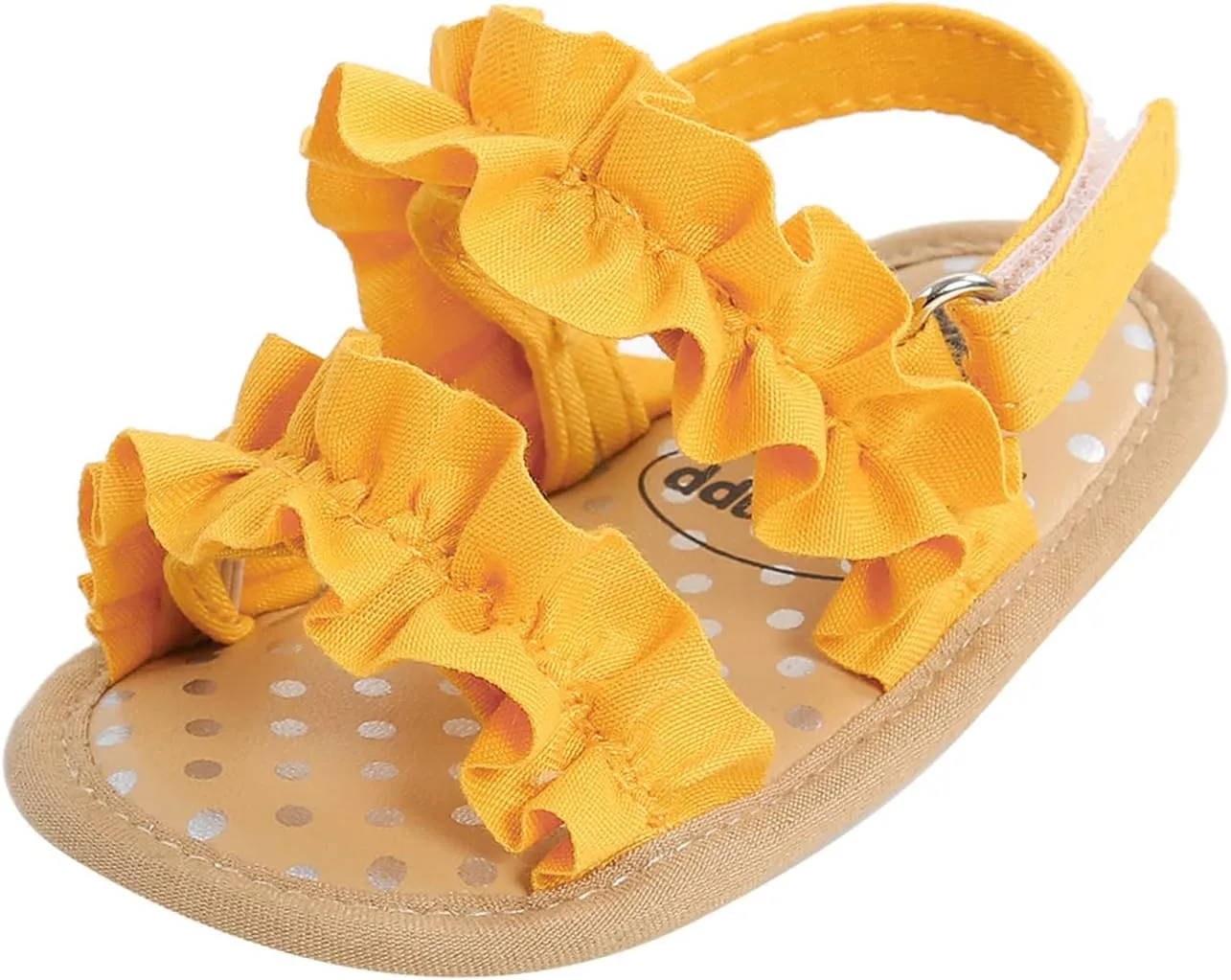 Infant Baby Girls Ruffle Sandals Toddler Soft Sole Anti-Slip Open Toe Breathable Summer Outdoor First Walking Shoes