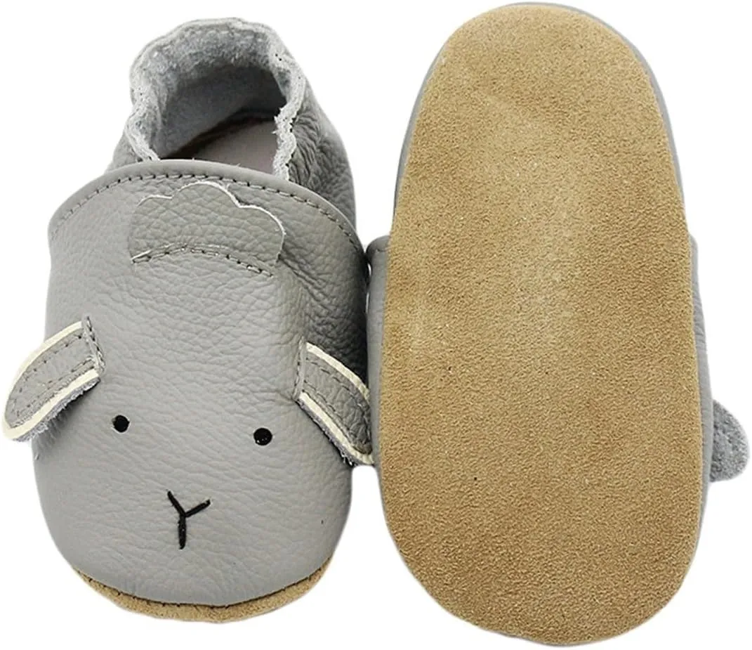 Infant Baby Soft Sole PU Leather Prewalker Shoes Infant Toddler Cute artoon Animal Slip-on Shoes Casual Slippers