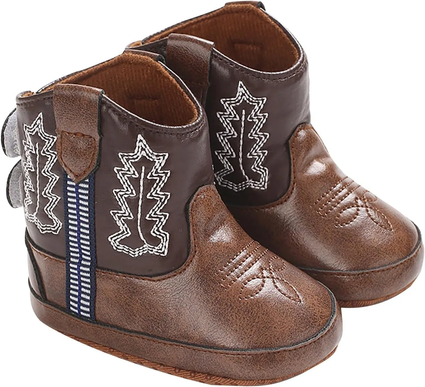Infant Cowboy Boots Soft Sole Non-Slip Shoes for Infant Boys Girls Newborn Western Toddler Leather Bootie