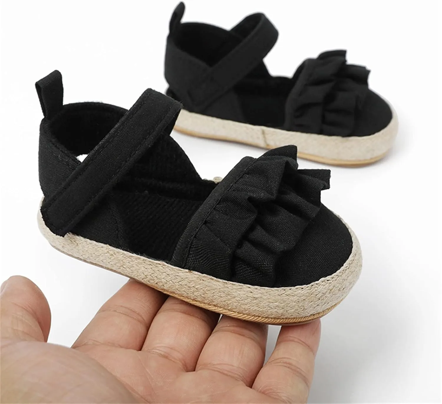 Infant Girls Ruffles Shoes First Walkers Shoes Summer Toddler Flat Sandals Sandals Size 13 Girls