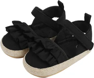 Infant Girls Ruffles Shoes First Walkers Shoes Summer Toddler Flat Sandals Sandals Size 13 Girls