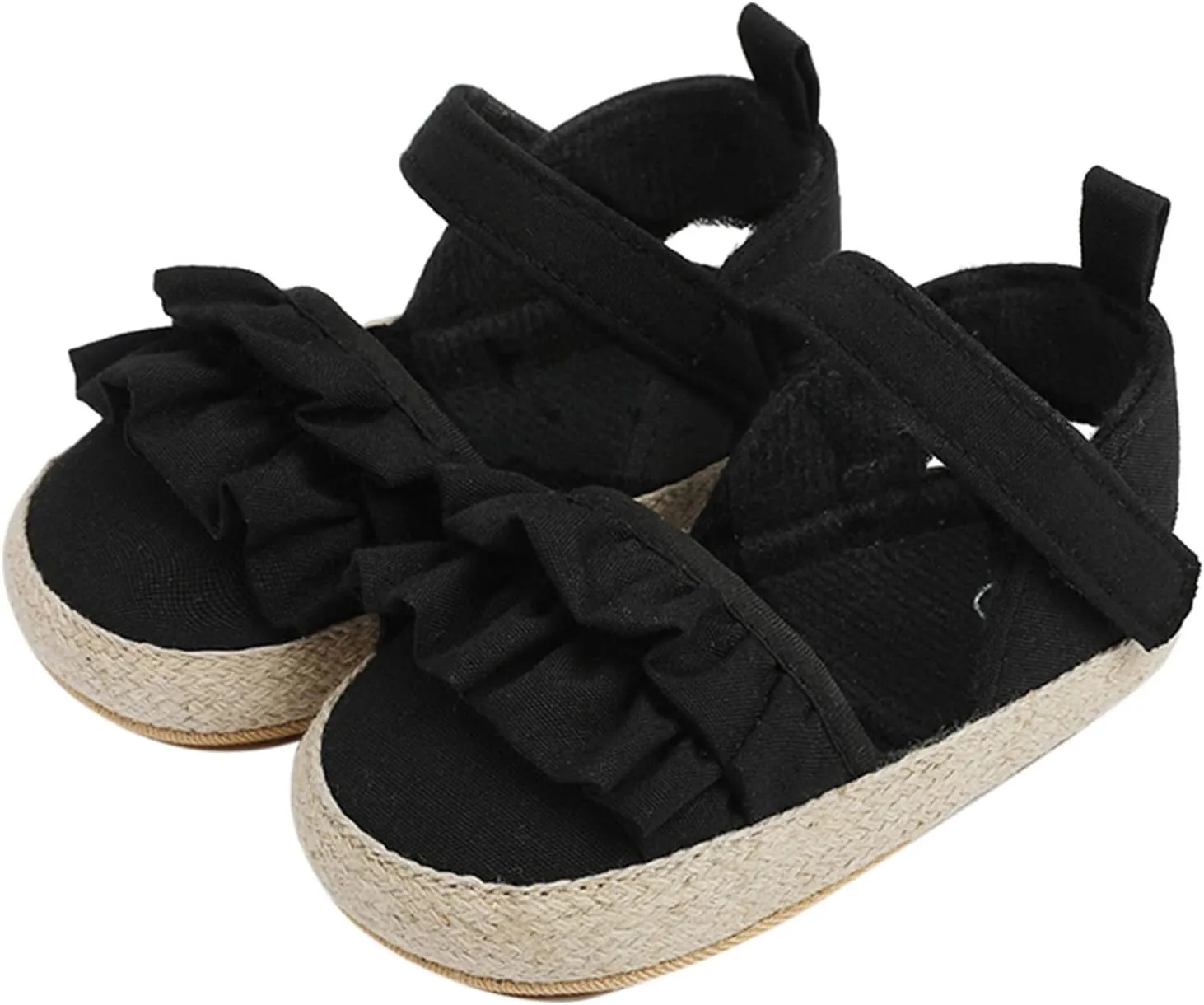 Infant Girls Ruffles Shoes First Walkers Shoes Summer Toddler Flat Sandals Sandals Size 13 Girls