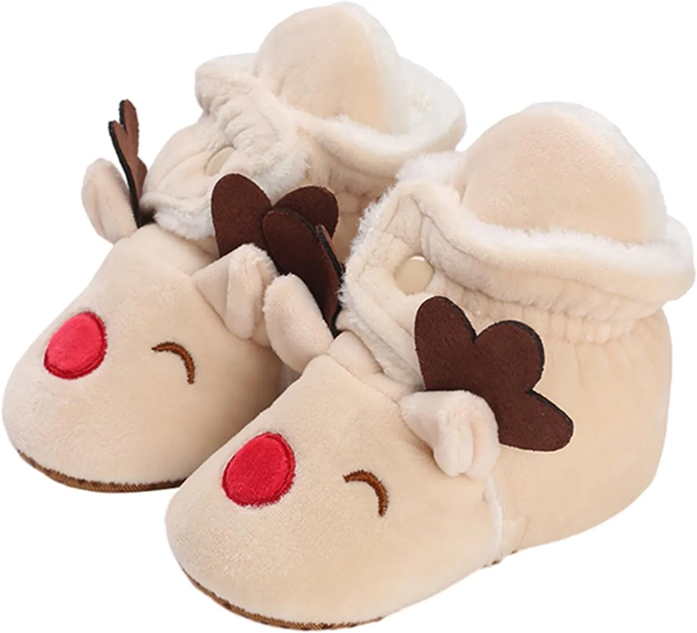 Infant Halloween Christmas Booties Soft Baby Pumpkin Santa Claus Winter Warm Fleece Slippers Snow Boots Crib Shoes