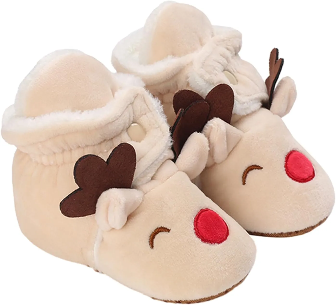 Infant Halloween Christmas Booties Soft Baby Pumpkin Santa Claus Winter Warm Fleece Slippers Snow Boots Crib Shoes