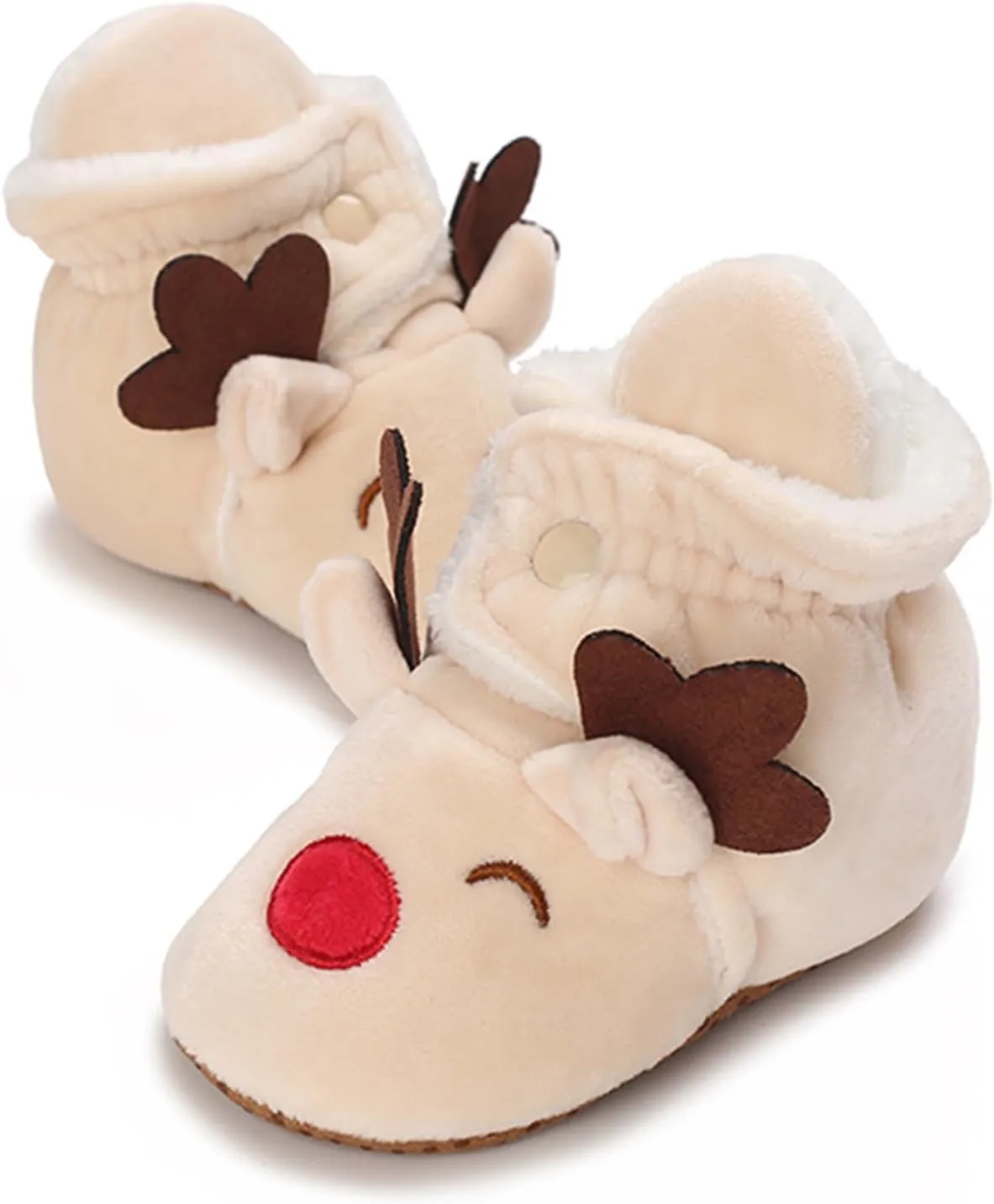 Infant Halloween Christmas Booties Soft Baby Pumpkin Santa Claus Winter Warm Fleece Slippers Snow Boots Crib Shoes