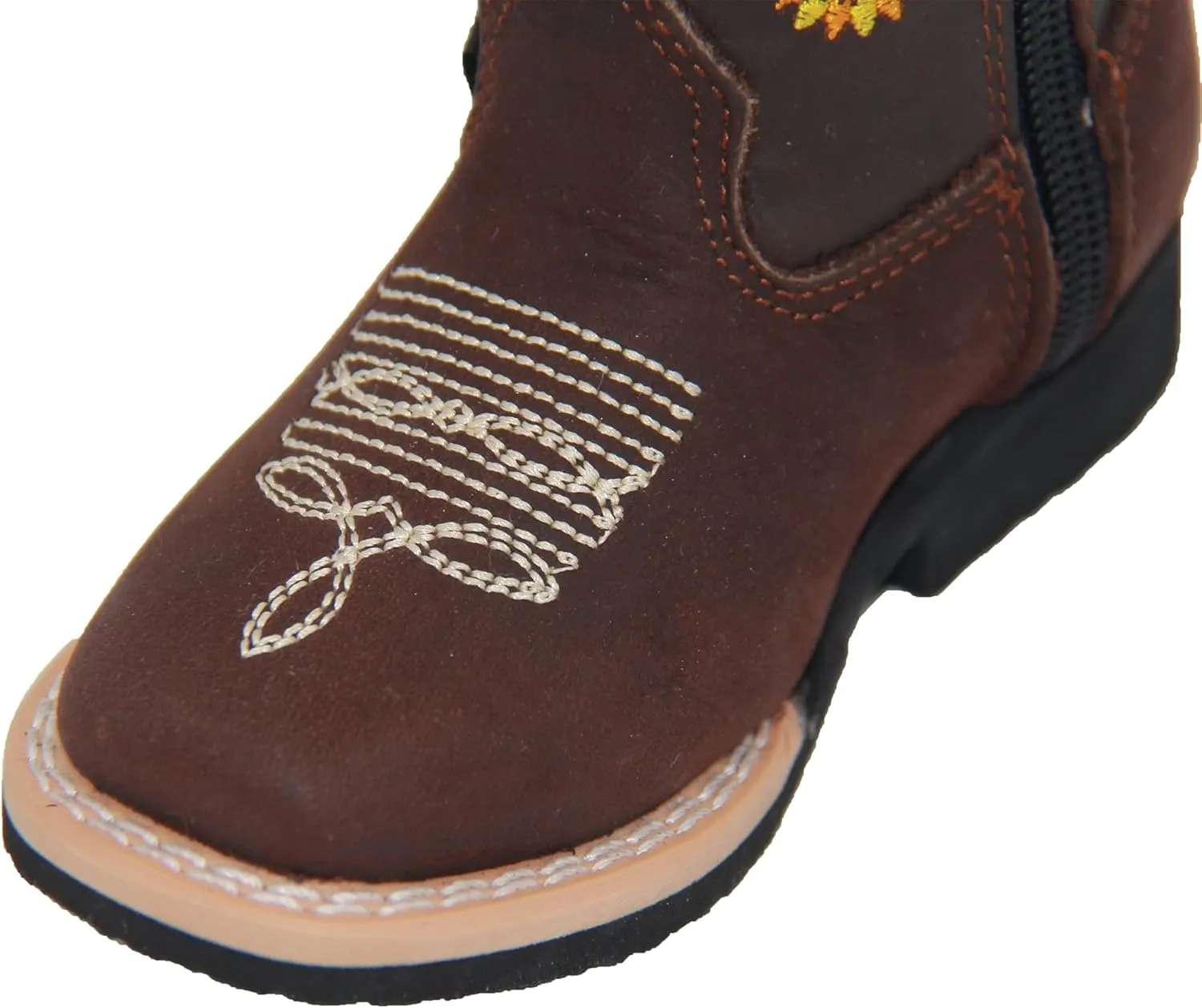 Infant Toddler Girls Western Boots Floral Sunflower Embroidered Cowgirl Cowboy Boot