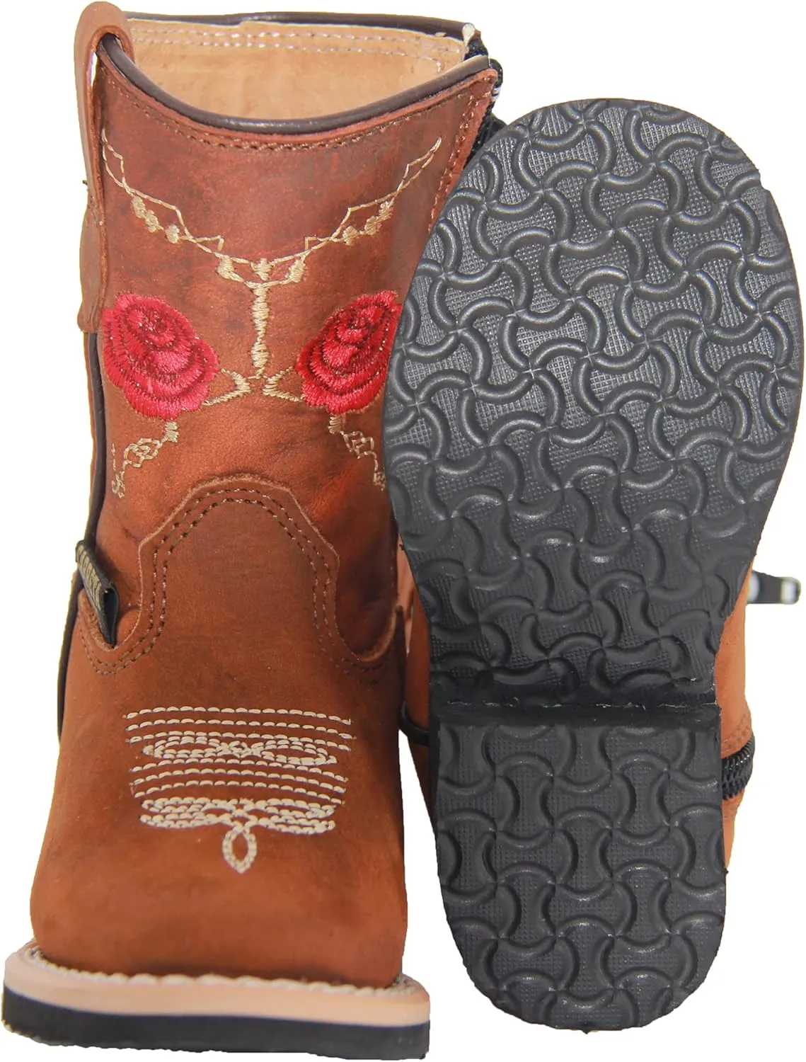 Infant Toddler Girls Western Boots Floral Sunflower Embroidered Cowgirl Cowboy Boot
