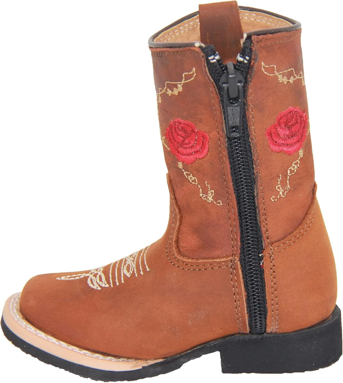 Infant Toddler Girls Western Boots Floral Sunflower Embroidered Cowgirl Cowboy Boot