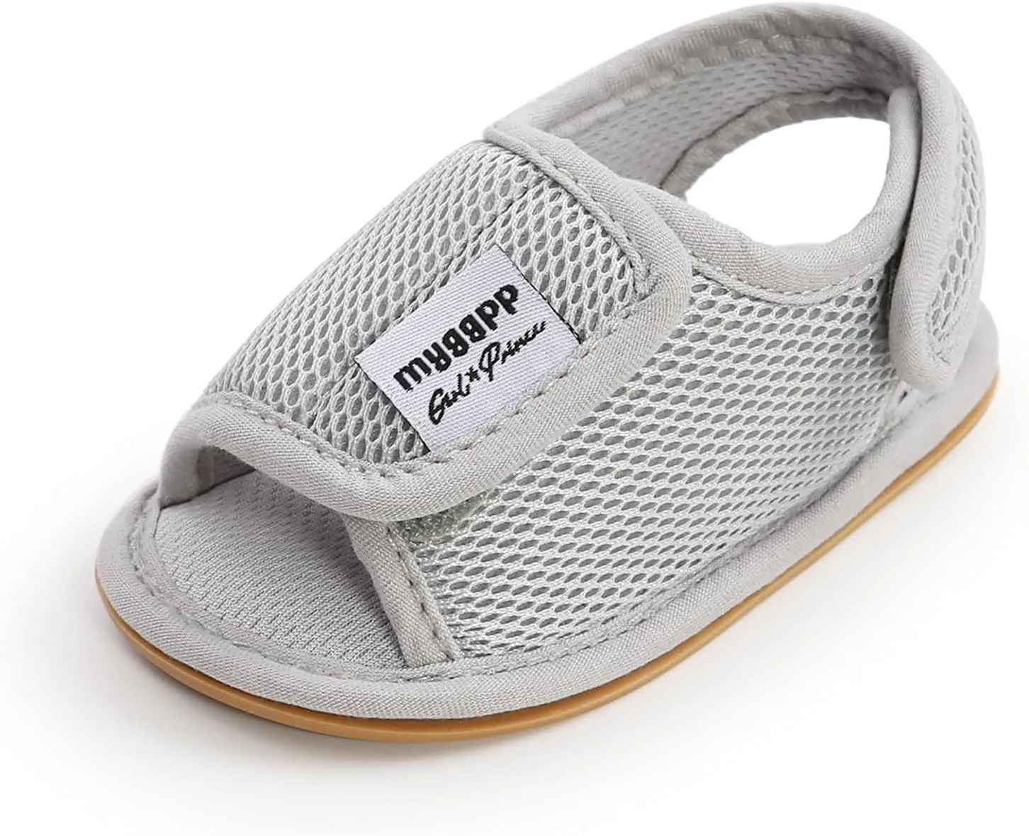 Infant Toddler Kids Cotton Shoes Flat Rubber Sole Mesh Breathable Non-Slip Indoor Sandals