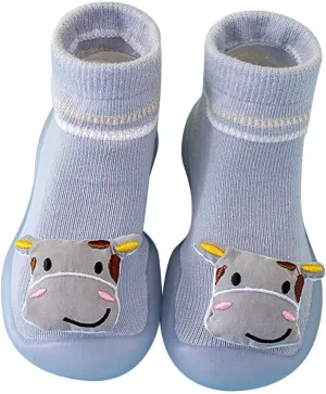 Infant Toddler Shoes Cute Animal Cartoon Socks Shoes Toddler Floor Shoes Sprinkles Women Shoes (Blue, 6-12Months)