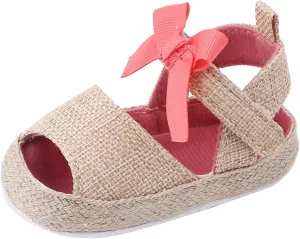 Infant Toddler Shoes Soft Sole Fashion Bowknot Hook Loop Casual Shoes Baby Walking Shoes Boots for Girls Size 12