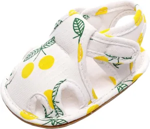 Infant Toddler Shoes Soft Sole Non Slip Toddler Floor Shoes Fruit Cherry Print Sandals Water Shoes for Big Boys