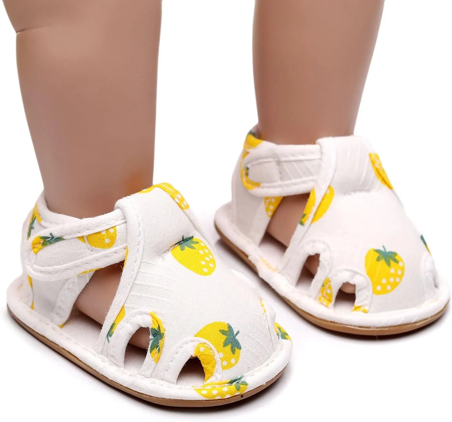 Infant Toddler Shoes Soft Sole Non Slip Toddler Floor Shoes Fruit Strawberry Print Sandals Rainbow Flip Flops Kids Boys