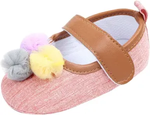 Infant Toddler Shoes Soft Sole Toddler Shoes Ball Hook Loop Breathable Princess Shoes Toddler Athletic Shoes