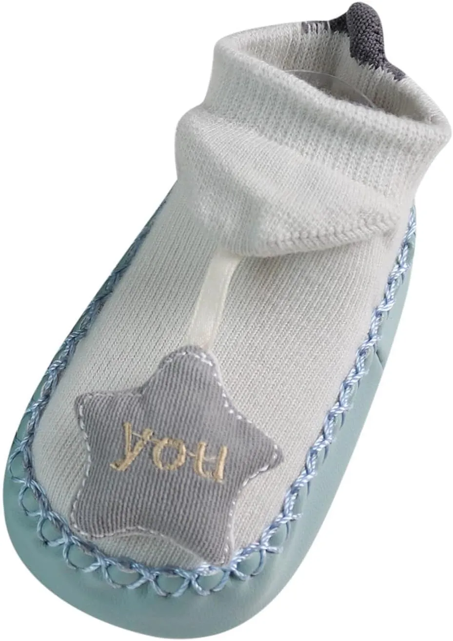Infant Toddler Shoes Soft Sole Toddler Shoes Star Decoration Non Slip Breathable Socks Infant Dress (White, 12 Months)