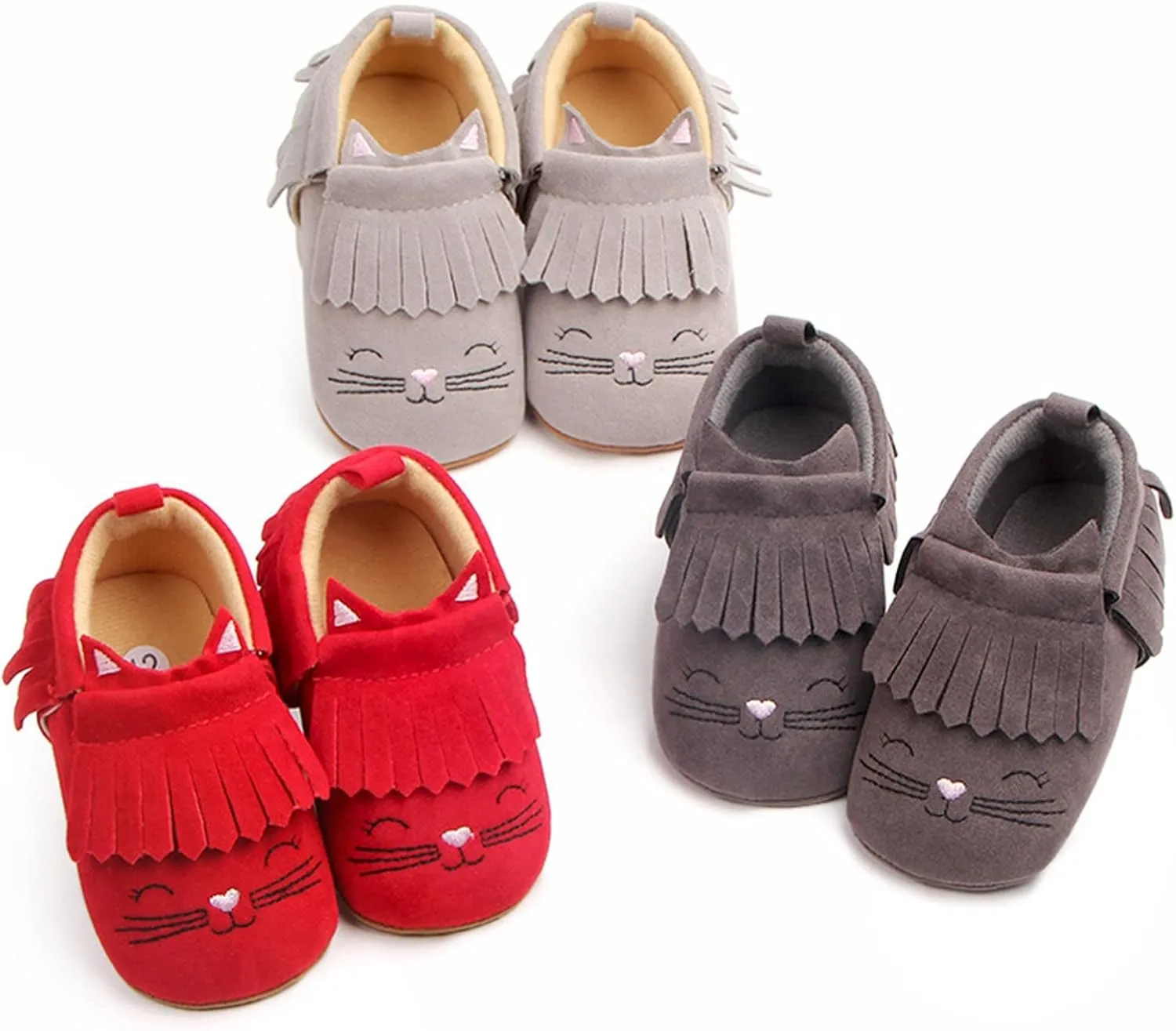 Infant Toddler Shoes Soft Sole Toddler Shoes Tassel Cute Cartoon Embroidery Princess Shoes Toddler Girls Sandals Size 10