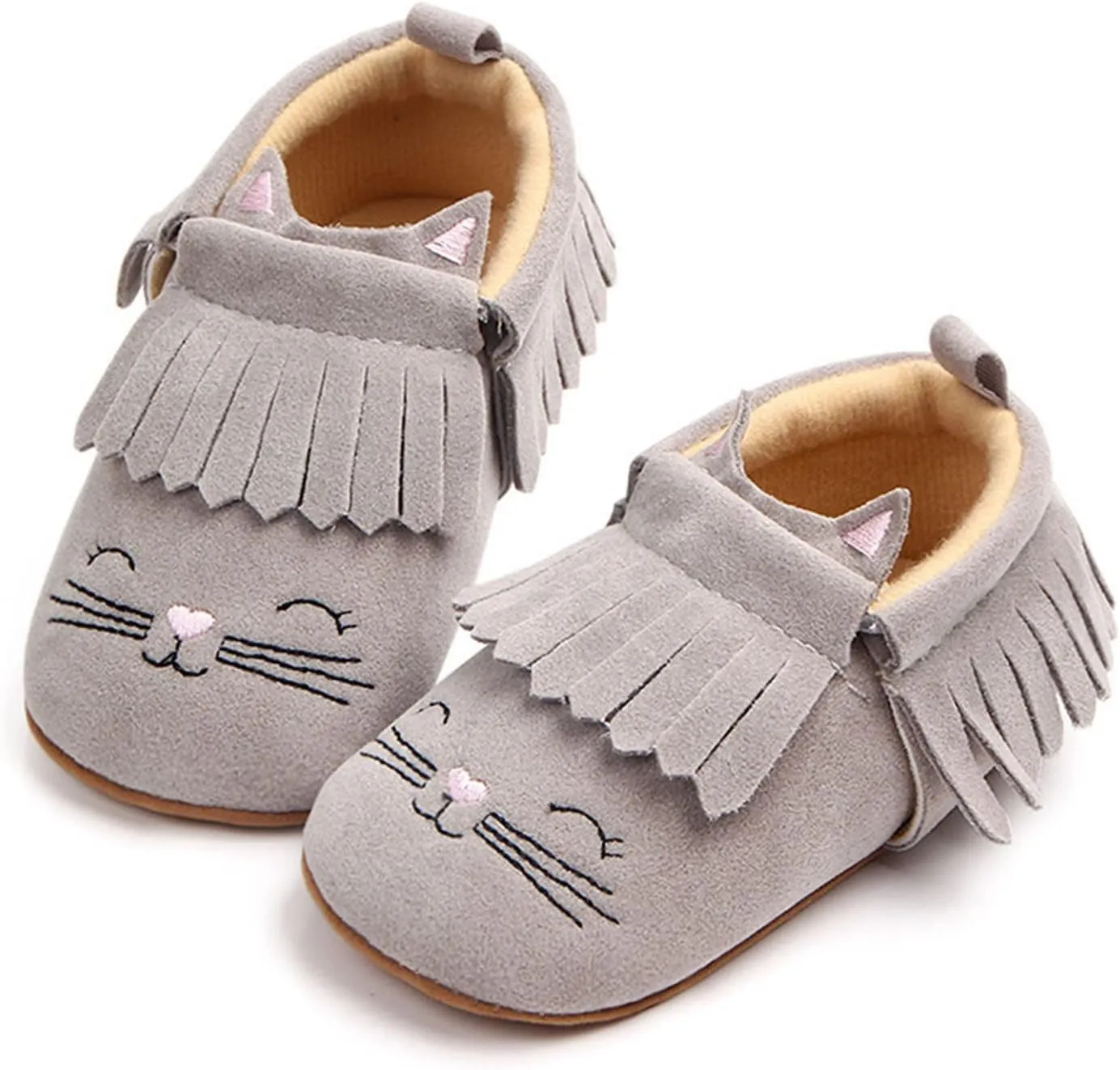 Infant Toddler Shoes Soft Sole Toddler Shoes Tassel Cute Cartoon Embroidery Princess Shoes Toddler Girls Sandals Size 10